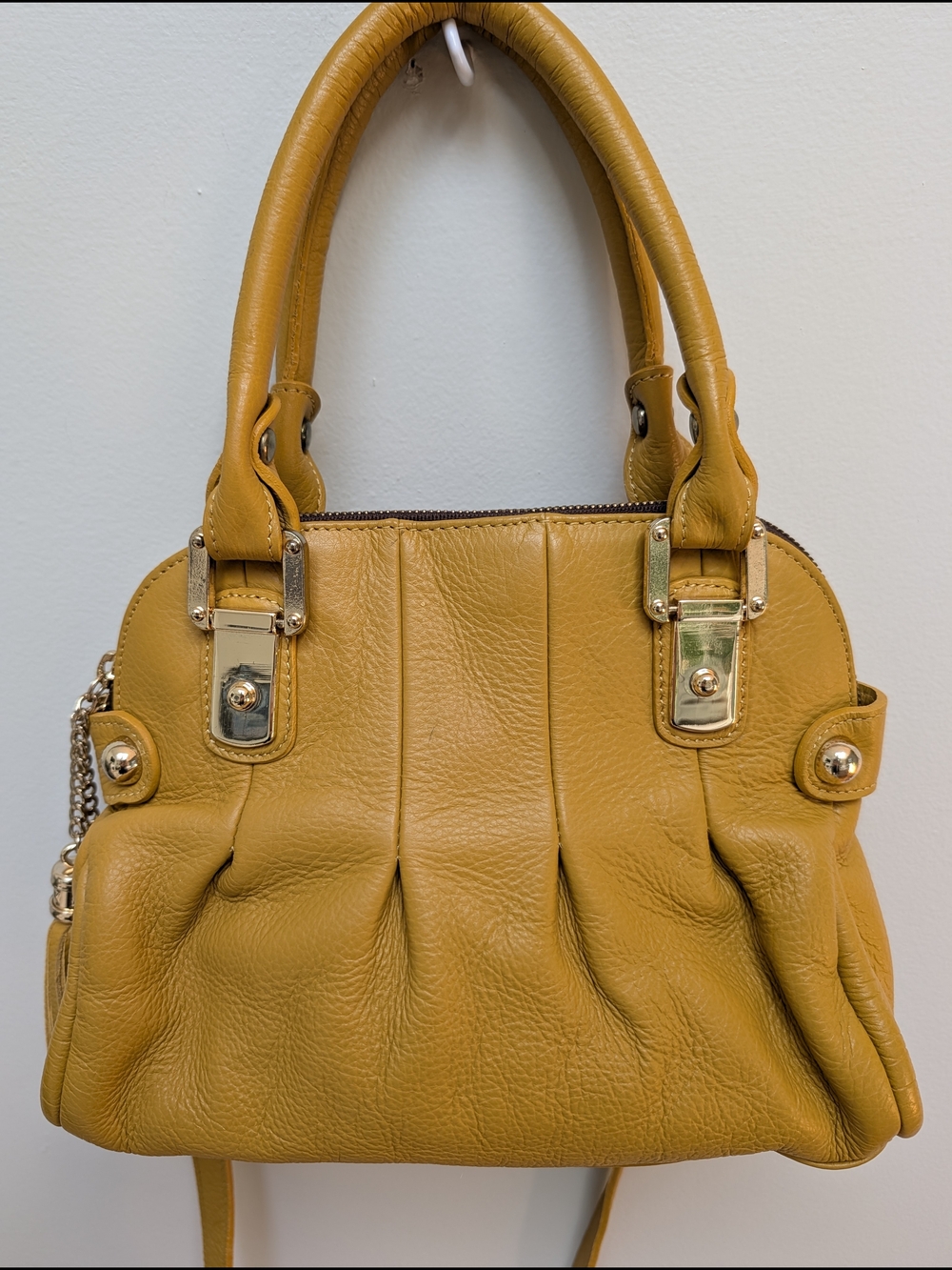 The Van Korean Genuine Leather Handbag / Satchel – Mustard Yellow
